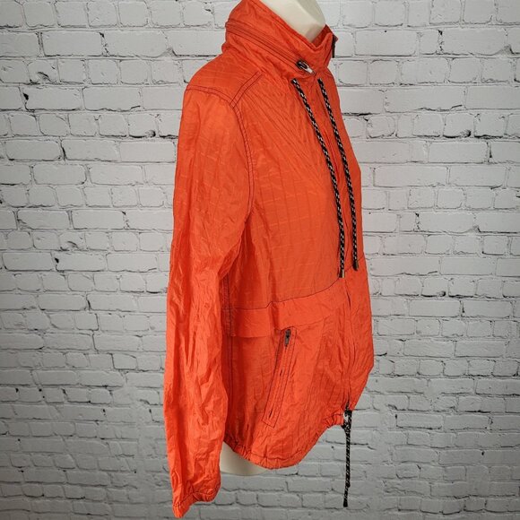 Free People Orange Nylon Full Zip Lightweight Windbreaker Jacket Size Medium M - Picture 12 of 12